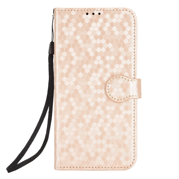 For Xiaomi Redmi K70 5G / K70 Pro 5G Honeycomb Dot Texture Leather Phone Case(Gold) - K70 Pro Cases by buy2fix | Online Shopping UK | buy2fix