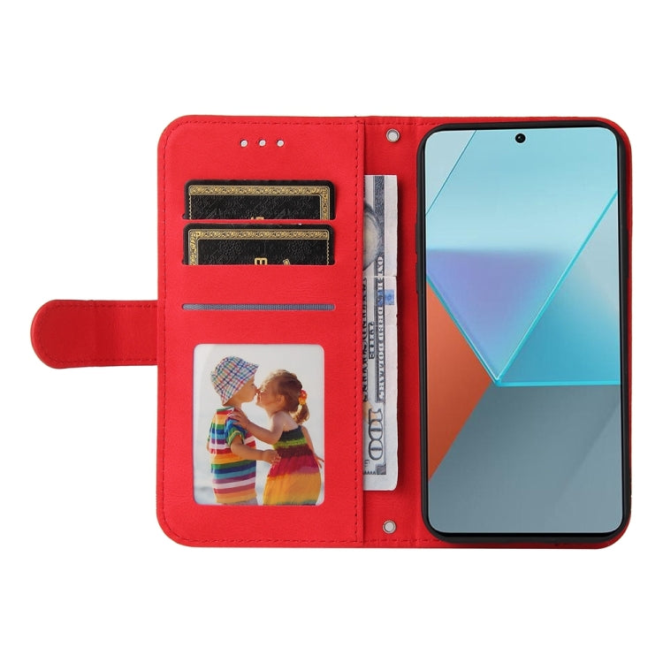 For Xiaomi Redmi Note13 Pro 5G Global Skin Feel Life Tree Metal Button Leather Phone Case(Red) - Note 13 Pro Cases by buy2fix | Online Shopping UK | buy2fix