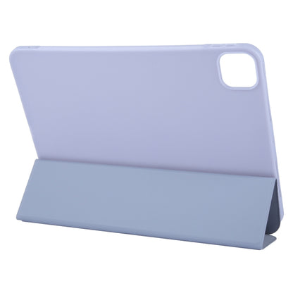 For iPad Air 11 2024 GEBEI 3-folding Holder Shockproof Flip Leather Tablet Case(Light Purple) - iPad Air 11 2024 Cases by GEBEI | Online Shopping UK | buy2fix