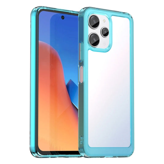 For Xiaomi Redmi 12 5G Colorful Series Acrylic Hybrid TPU Phone Case(Transparent Blue) - Xiaomi Cases by buy2fix | Online Shopping UK | buy2fix