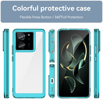 For Xiaomi Redmi K60 Ultra Colorful Series Acrylic Hybrid TPU Phone Case(Transparent Blue) - Redmi K60 Ultra Cases by buy2fix | Online Shopping UK | buy2fix