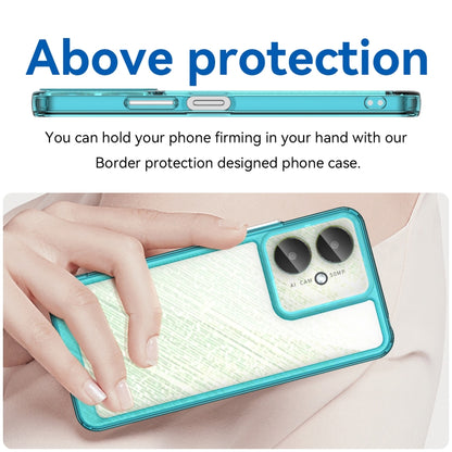 For Xiaomi Redmi 13C 5G Colorful Series Acrylic Hybrid TPU Phone Case(Transparent Blue) - 13C Cases by buy2fix | Online Shopping UK | buy2fix