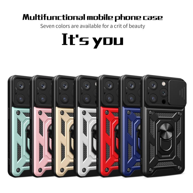 For iPhone 16 Pro Sliding Camera Cover Design TPU+PC Phone Case(Green) - iPhone 16 Pro Cases by buy2fix | Online Shopping UK | buy2fix