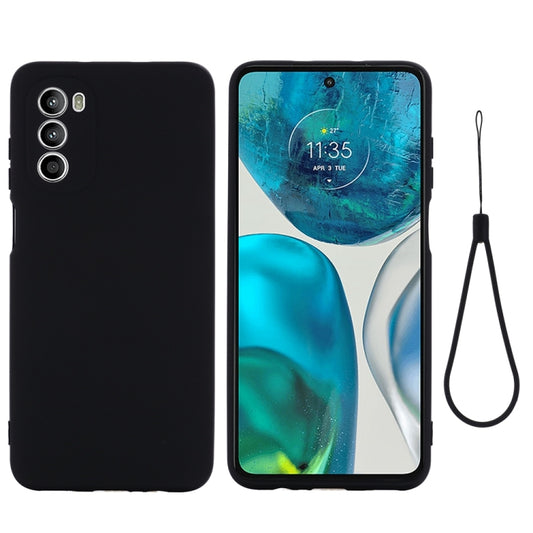 For Motorola Moto G71s 5G Pure Color Liquid Silicone Shockproof Phone Case(Black) - Motorola Cases by buy2fix | Online Shopping UK | buy2fix