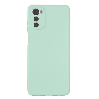 For Motorola Moto E32 4G Pure Color Liquid Silicone Shockproof Phone Case(Green) - Motorola Cases by buy2fix | Online Shopping UK | buy2fix