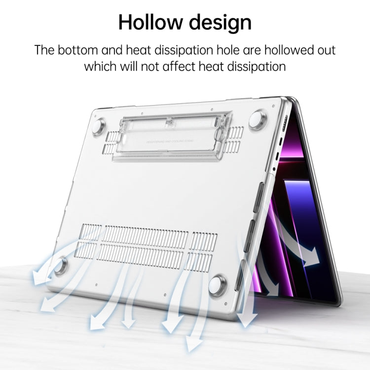 For Macbook Pro 16.2 2023 A2991/A2780 Frosted Translucent Laptop Protective Case(Purple) - MacBook Pro Cases by buy2fix | Online Shopping UK | buy2fix