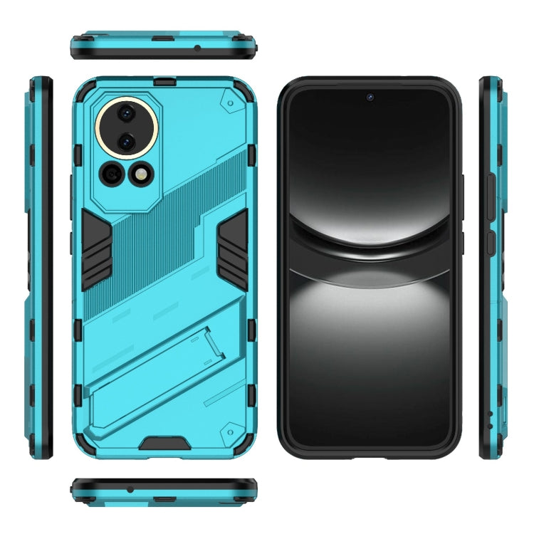 For Huawei nova 12 5G Punk Armor 2 in 1 PC + TPU Phone Case with Holder(Blue) - Huawei Cases by buy2fix | Online Shopping UK | buy2fix