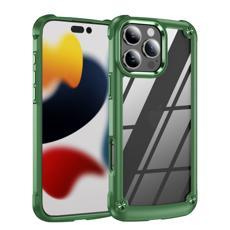 For iPhone 16 Pro Max TPU + PC Lens Protection Phone Case(Green) - iPhone 16 Pro Max Cases by buy2fix | Online Shopping UK | buy2fix