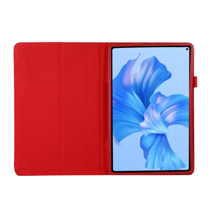 For Huawei MatePad Pro 11 2024 Litchi Texture Leather Tablet Case with Holder(Red) - Huawei by buy2fix | Online Shopping UK | buy2fix