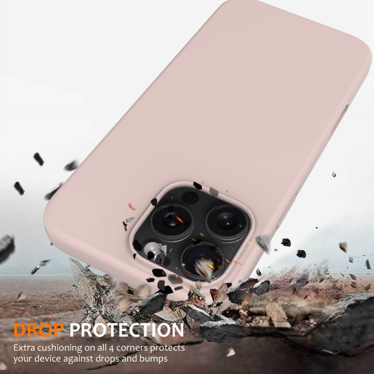 For iPhone 16 Pro Shockproof Silicone Magsafe Phone Case(Sand Pink) - iPhone 16 Pro Cases by buy2fix | Online Shopping UK | buy2fix