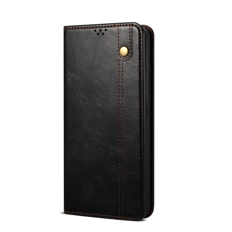For vivo X100 Oil Wax Crazy Horse Texture Leather Phone Case(Black) - X100 Cases by imak | Online Shopping UK | buy2fix