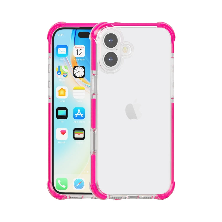 For iPhone 16 Plus Four-corner Shockproof TPU + Acrylic Phone Case(Pink) - iPhone 16 Plus Cases by buy2fix | Online Shopping UK | buy2fix