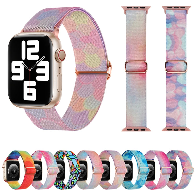 For Apple Watch Ultra 2 49mm Painted Pattern Nylon Replacement Watch Band(Flower Butterfly) - Watch Bands by buy2fix | Online Shopping UK | buy2fix