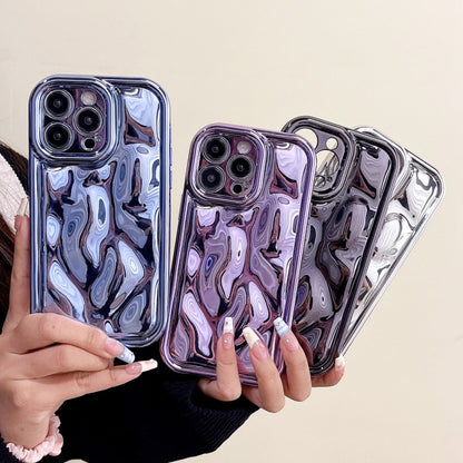 For iPhone 16 Pro Max Electroplating Meteorite Texture TPU Phone Case(Purple) - iPhone 16 Pro Max Cases by buy2fix | Online Shopping UK | buy2fix