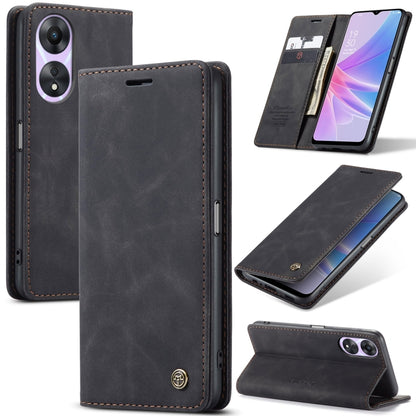 For OPPO A58 5G / A58X 5G CaseMe 013 Multifunctional Horizontal Flip Leather Phone Case(Black) - OPPO Cases by CaseMe | Online Shopping UK | buy2fix