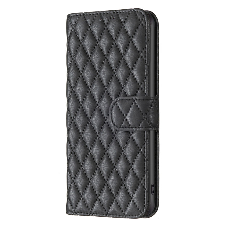 For iPhone 16 Pro Diamond Lattice Wallet Flip Leather Phone Case(Black) - iPhone 16 Pro Cases by buy2fix | Online Shopping UK | buy2fix