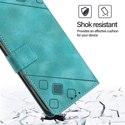 For iPhone SE 2024 Skin-feel Embossed Leather Phone Case(Green) - More iPhone Cases by buy2fix | Online Shopping UK | buy2fix