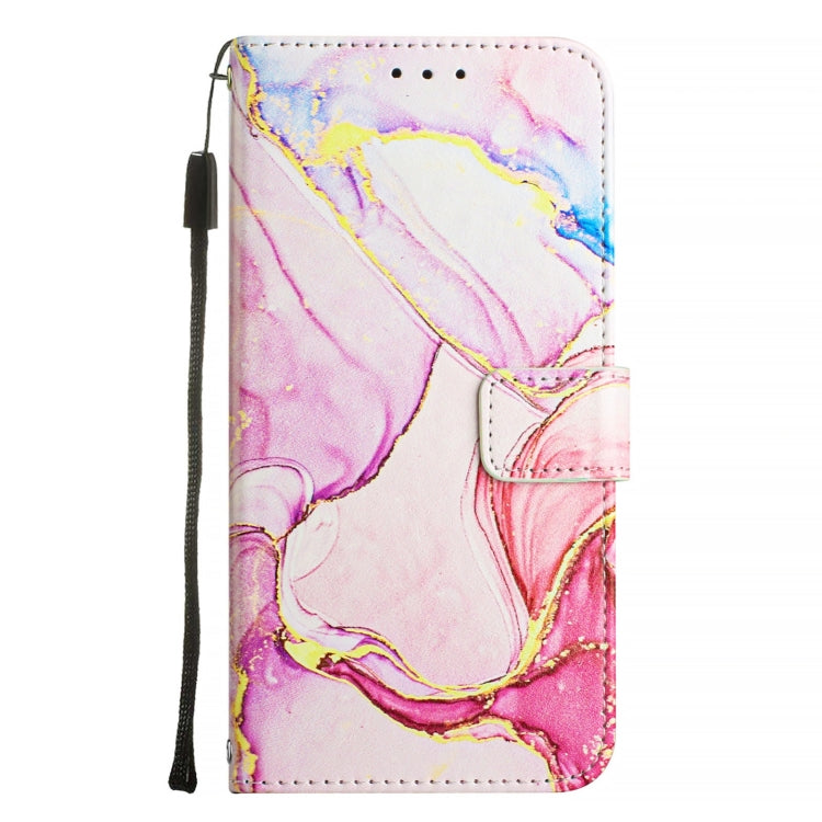 For iPhone 16 Pro PT003 Marble Pattern Flip Leather Phone Case(Rose Gold LS005) - iPhone 16 Pro Cases by buy2fix | Online Shopping UK | buy2fix