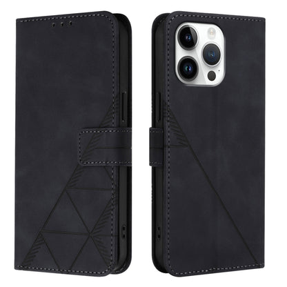 For iPhone 16 Pro Max Crossbody 3D Embossed Flip Leather Phone Case(Black) - iPhone 16 Pro Max Cases by buy2fix | Online Shopping UK | buy2fix