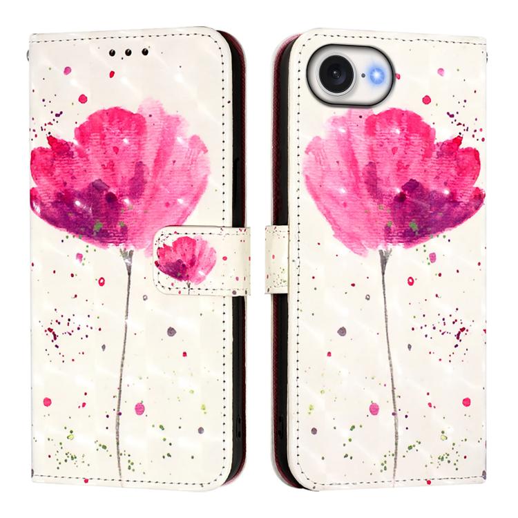 For iPhone SE 2024 3D Painting Horizontal Flip Leather Phone Case(Flower) - More iPhone Cases by buy2fix | Online Shopping UK | buy2fix