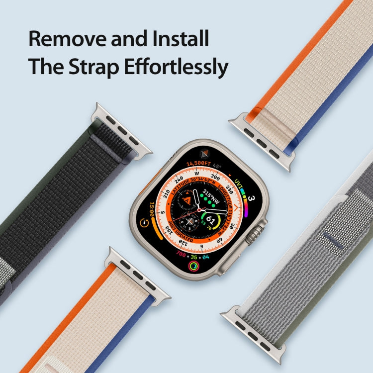 For Apple Watch SE 2022 40mm DUX DUCIS YJ Series Nylon Watch Band(Orange Beige) - Watch Bands by DUX DUCIS | Online Shopping UK | buy2fix