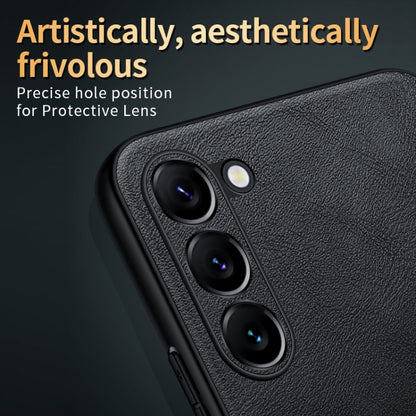 For Samsung Galaxy S24 5G SULADA Shockproof TPU Hybrid Handmade Leather Phone Case(Orange) - Galaxy S24 5G Cases by SULADA | Online Shopping UK | buy2fix