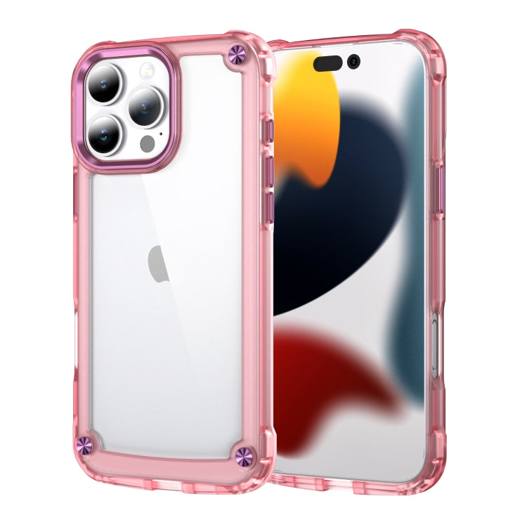 For iPhone 16 Pro Skin Feel TPU + PC Phone Case(Transparent Pink) - iPhone 16 Pro Cases by buy2fix | Online Shopping UK | buy2fix