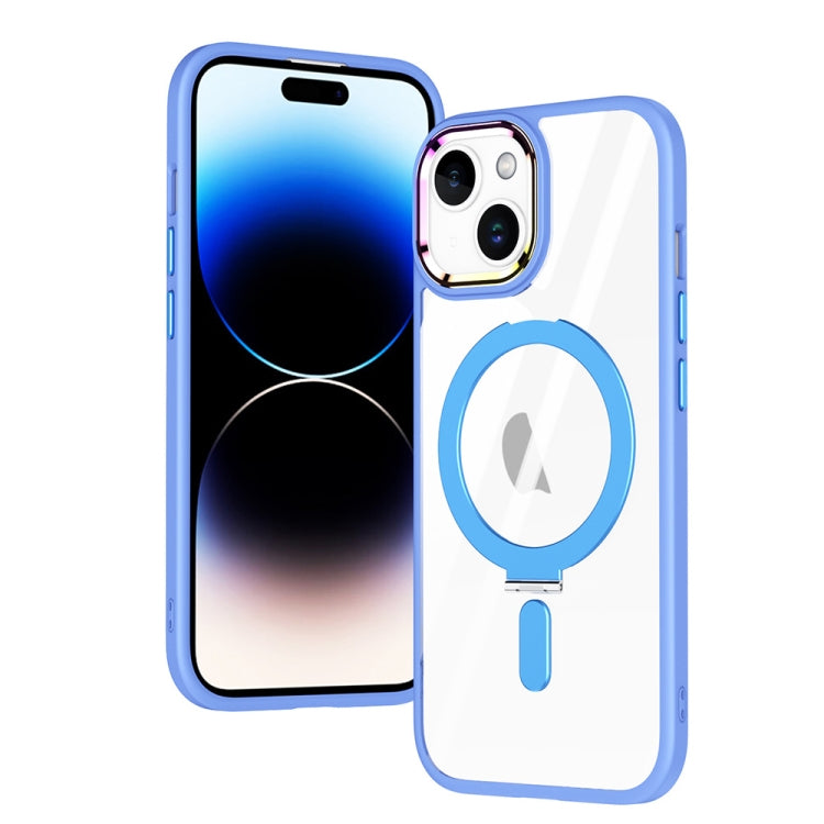 For iPhone 15 MagSafe Magnetic Invisible Holder Phone Case(Sierra Blue) - iPhone 15 Cases by buy2fix | Online Shopping UK | buy2fix