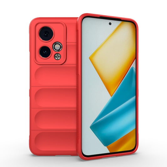 For Honor 90 GT 5G Magic Shield TPU + Flannel Phone Case(Red) - Honor Cases by buy2fix | Online Shopping UK | buy2fix