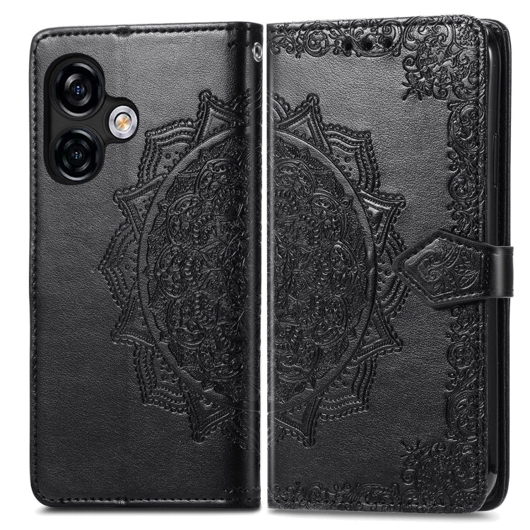 For Ulefone Note 16 Pro Mandala Flower Embossed Leather Phone Case(Black) - Ulefone Cases by buy2fix | Online Shopping UK | buy2fix