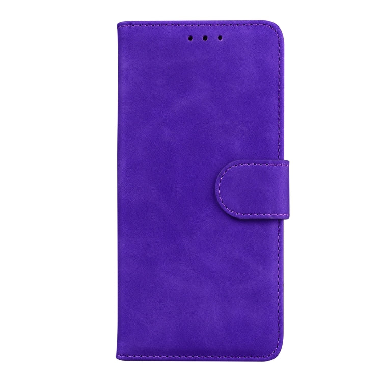 For Infinix Hot 40 / 40 Pro Skin Feel Pure Color Flip Leather Phone Case(Purple) - Infinix Cases by buy2fix | Online Shopping UK | buy2fix