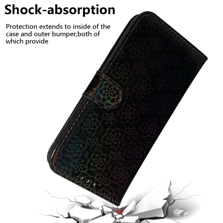 For iPhone SE 2024 Colorful Magnetic Buckle Leather Phone Case(Black) - More iPhone Cases by buy2fix | Online Shopping UK | buy2fix