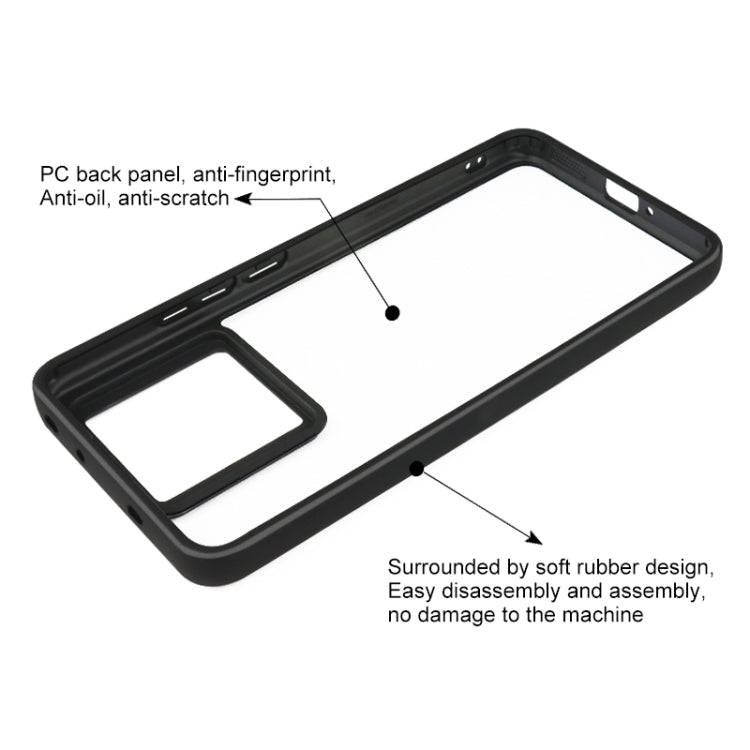 For Xiaomi Redmi K70 / K70S Frosted TPU + Transparent PC Phone Case(Black) - K70 Cases by buy2fix | Online Shopping UK | buy2fix