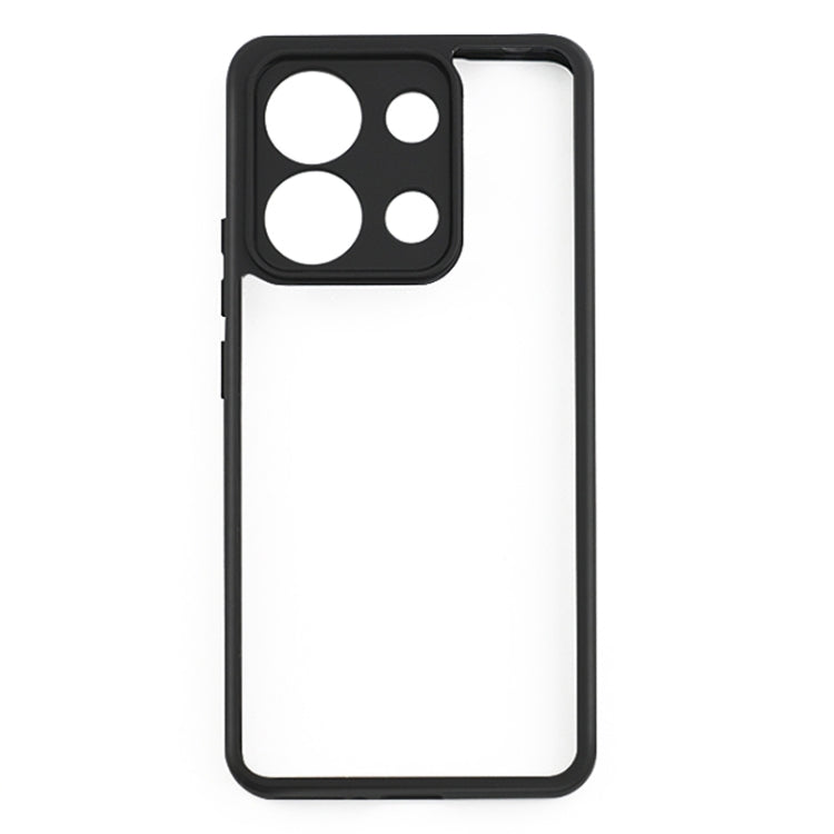 For Xiaomi Redmi Note 13 4G Frosted TPU + Transparent PC Phone Case(Black) - Note 13 Cases by buy2fix | Online Shopping UK | buy2fix