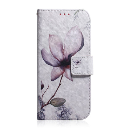 For iPhone 16 Pro Max Coloured Drawing Flip Leather Phone Case(Magnolia) - iPhone 16 Pro Max Cases by buy2fix | Online Shopping UK | buy2fix