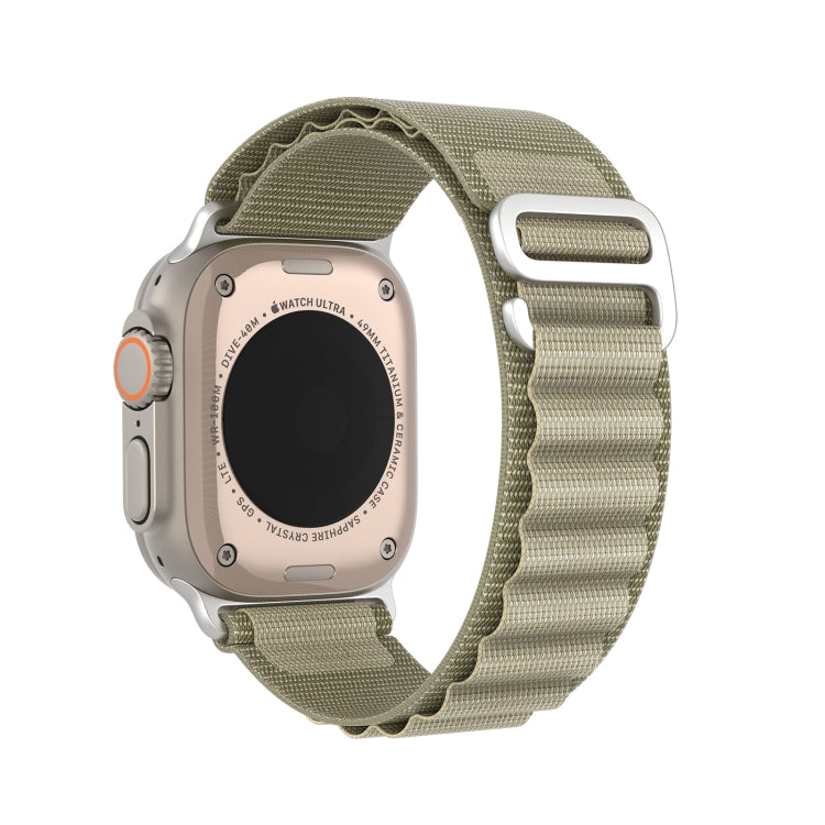 For Apple Watch Series 7 41mm DUX DUCIS GS Series Nylon Loop Watch Band(Olive) - Watch Bands by DUX DUCIS | Online Shopping UK | buy2fix