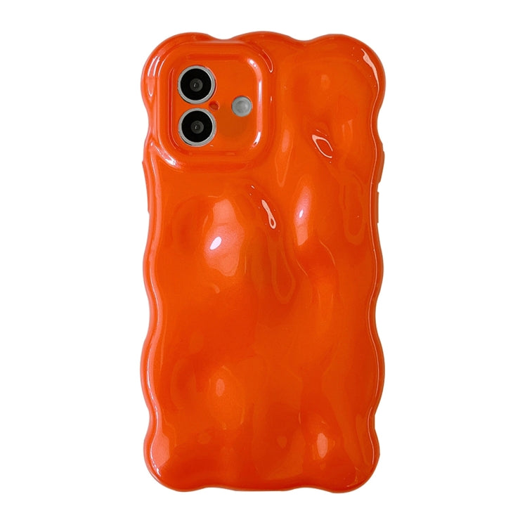 For iPhone 16 Wave Bubbles TPU Phone Case(Pearlescent Orange) - iPhone 16 Cases by buy2fix | Online Shopping UK | buy2fix