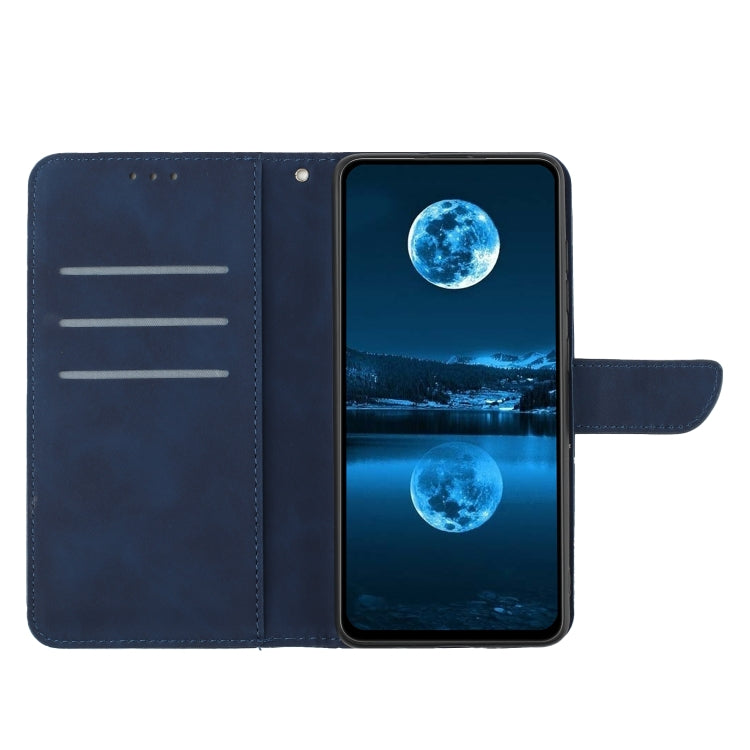 For Samsung Galaxy A05s Stitching Embossed Leather Phone Case(Blue) - Galaxy Phone Cases by buy2fix | Online Shopping UK | buy2fix