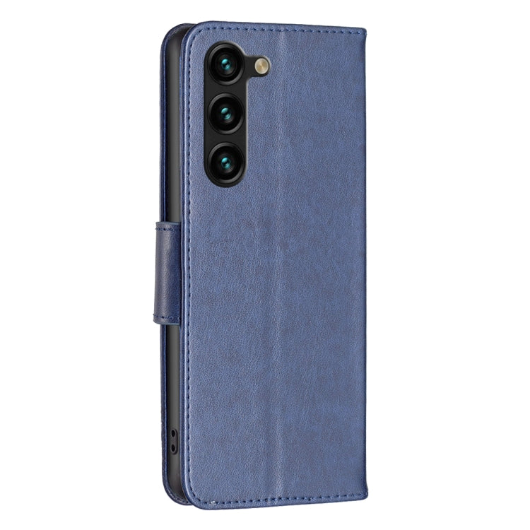 For Samsung Galaxy S24+ 5G Embossing Two Butterflies Pattern Leather Phone Case(Blue) - Galaxy S24+ 5G Cases by buy2fix | Online Shopping UK | buy2fix