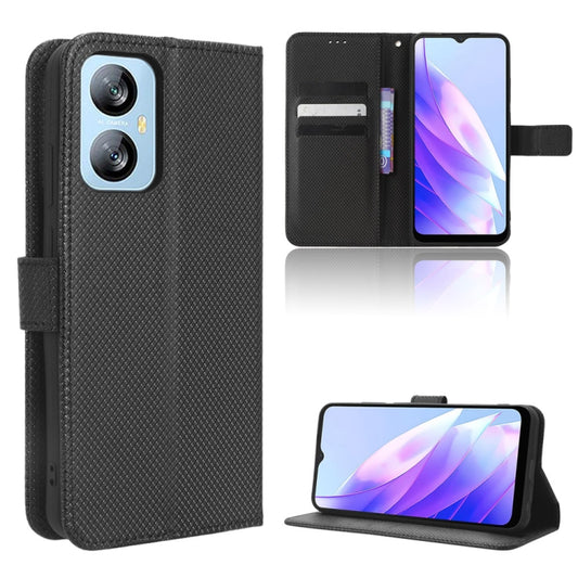 For Blackview A52 / A52 Pro Diamond Texture Leather Phone Case(Black) - More Brand by buy2fix | Online Shopping UK | buy2fix