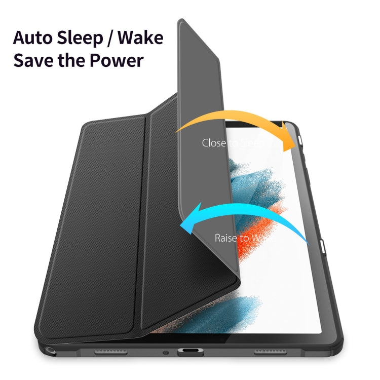 For Samsung Galaxy Tab A9+ DUX DUCIS TOBY Series Antiskid Leather Tablet Case with Sleep / Wake-up Function(Black) - Galaxy Tab A9+ by DUX DUCIS | Online Shopping UK | buy2fix