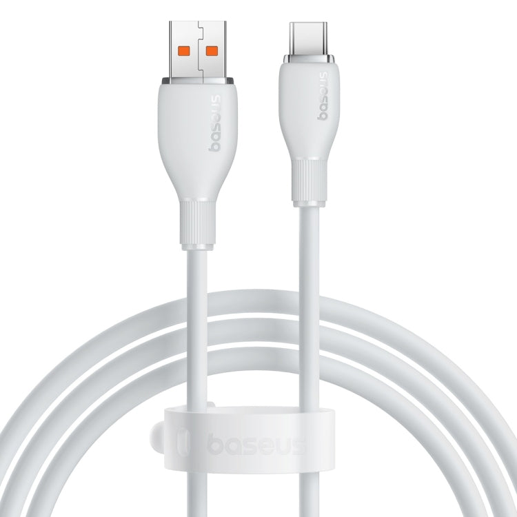 Baseus Pudding Series 100W USB to Type-C Fast Charging Data Cable, Length:1.2m(White) - USB-C & Type-C Cable by Baseus | Online Shopping UK | buy2fix