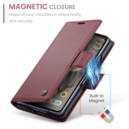 For Google Pixel Fold CaseMe 023 Butterfly Buckle Litchi Texture RFID Anti-theft Leather Phone Case(Wine Red) - Google Cases by CaseMe | Online Shopping UK | buy2fix