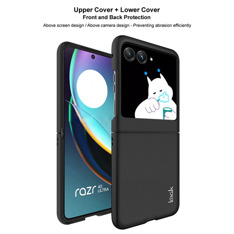 For Motorola Razr 40 Ultra imak Ruiyi Series Carbon Fiber PU + PC Phone Case - Motorola Cases by imak | Online Shopping UK | buy2fix