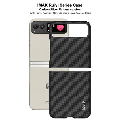 For Motorola Razr 40 imak Ruiyi Series Carbon Fiber PU + PC Phone Case - Motorola Cases by imak | Online Shopping UK | buy2fix