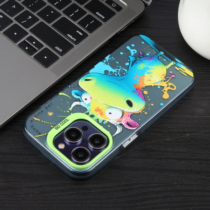 For iPhone 16 Plus Animal Pattern Oil Painting Series PC + TPU Phone Case(Smiling Cat) - iPhone 16 Plus Cases by buy2fix | Online Shopping UK | buy2fix