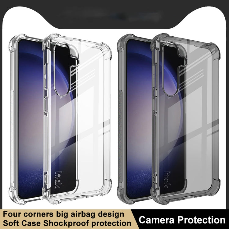For Samsung Galaxy S24+ 5G imak Shockproof Airbag TPU Phone Case(Transparent Black) - Galaxy S24+ 5G Cases by imak | Online Shopping UK | buy2fix