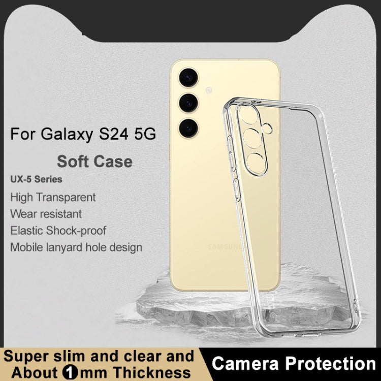 For Samsung Galaxy S24+ 5G imak UX-5 Series Transparent Shockproof TPU Protective Case(Transparent) - Galaxy S24+ 5G Cases by imak | Online Shopping UK | buy2fix