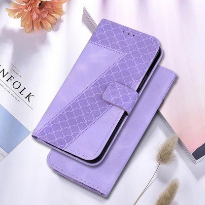 For OnePlus 13 Seven-shaped Embossed Leather Phone Case(Purple) - OnePlus Cases by buy2fix | Online Shopping UK | buy2fix