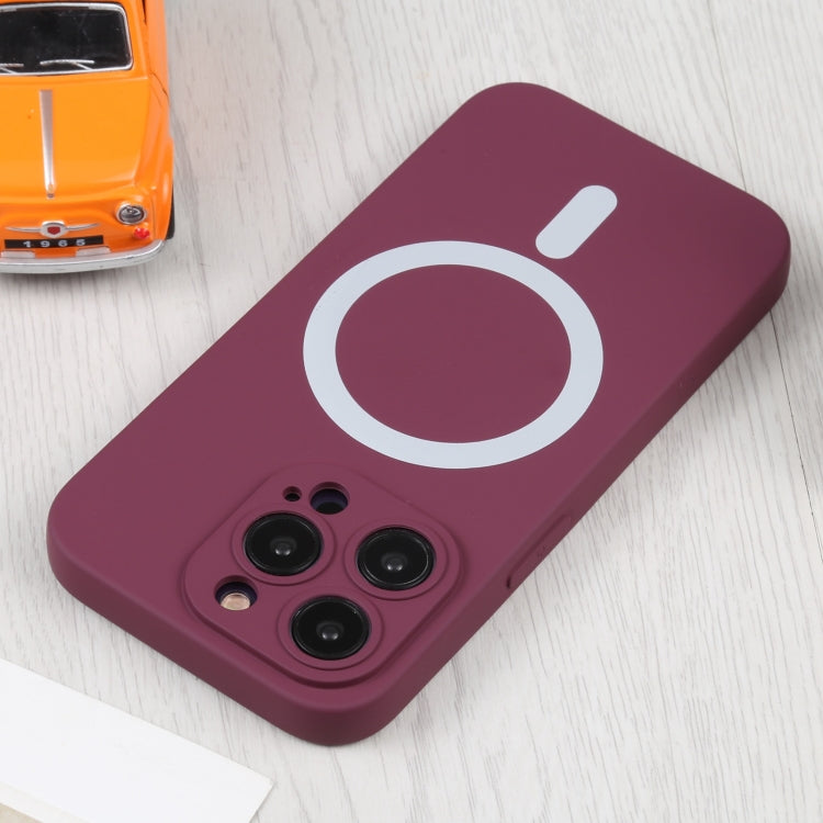 For iPhone 16 Pro Liquid Silicone Magsafe Phone Case(Wine Red) - iPhone 16 Pro Cases by buy2fix | Online Shopping UK | buy2fix